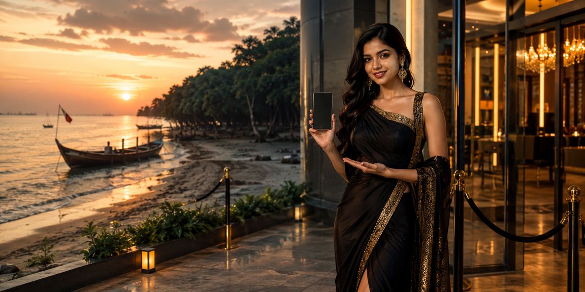 চট্টগ্রামের সমুদ্রসৈকতে অ্যাপে বেটিং করছেন একজন তরুণ ব্যবহারকারী