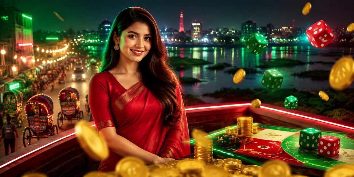 ঢাকায় ডাইস গেম লাল-সবুজ থিমে অনলাইন ক্যাসিনো খেলা